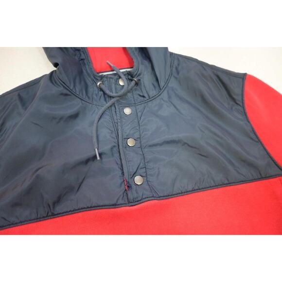 Nautica Hoodie Jacket Snap Neck Sailing Red Long Sleve Size XL - Picture 8 of 11